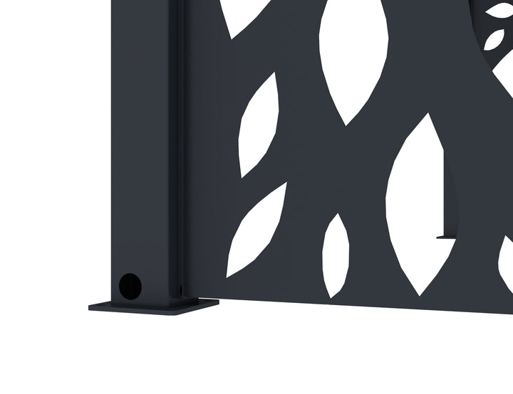 Waihi&Hahei Pergola Patterned Privacy Panel, Size: 0.812m, Colour: Charcoal