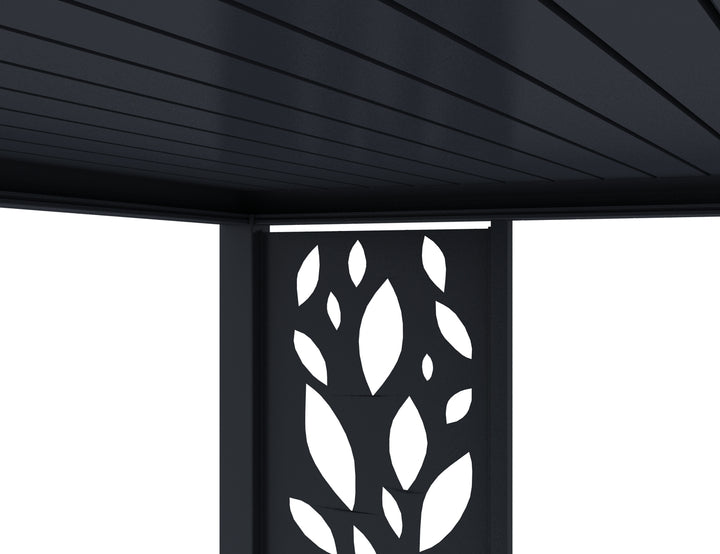 Waihi&Hahei Pergola Patterned Privacy Panel, Size: 0.812m, Colour: Charcoal