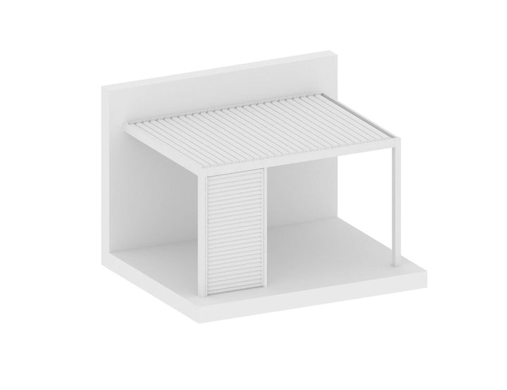 Caribbean Wall Mounted Pergola Shutter Wall, Size: 0.73m, Colour: White