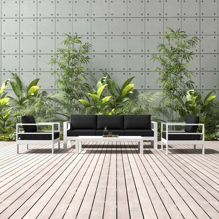 Sandpiper 2.0 Outdoor Sofa Set - 4PCS, Colour: White,