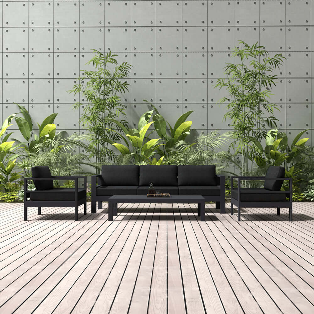 Sandpiper 2.0 Outdoor Three Seater, Colour: Charcoal Grey,