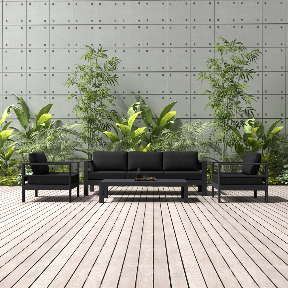 Sandpiper 2.0 Outdoor Sectional Right Arm Loveseat, Colour: Charcoal Grey,