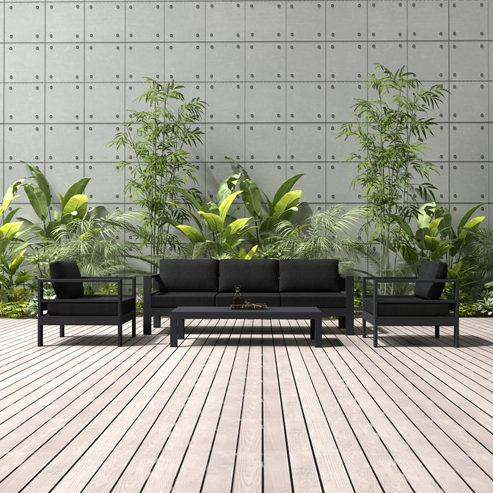 Sandpiper 2.0 Outdoor Sectional Right Arm Loveseat, Colour: Charcoal Grey,