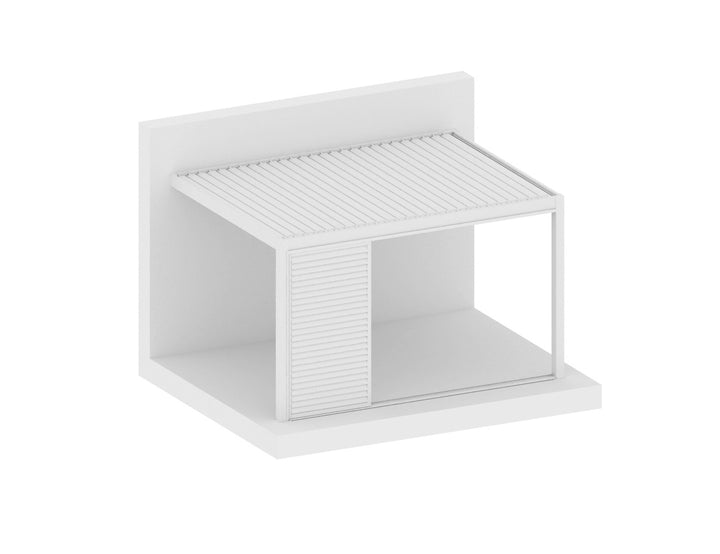 Baltic Wall Mounted Pergola Shutter Sliding Door, Size: 1.756m, Colour: White