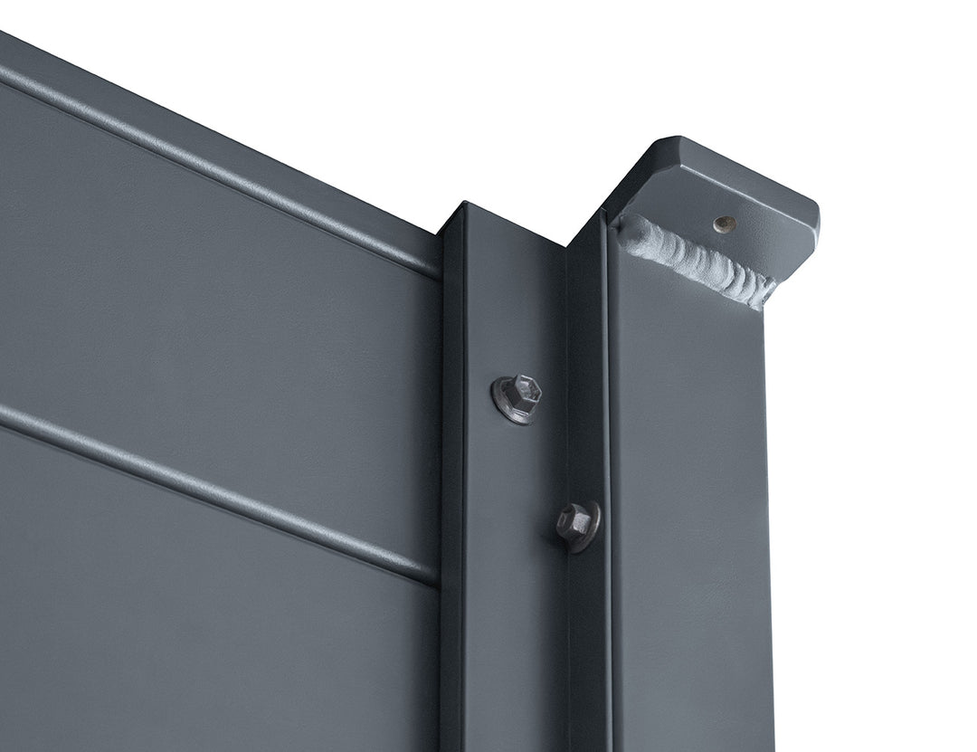Baltic Freestanding Pergola Tongue and Groove Privacy Screen, Size: 0.849m, Colour: Charcoal