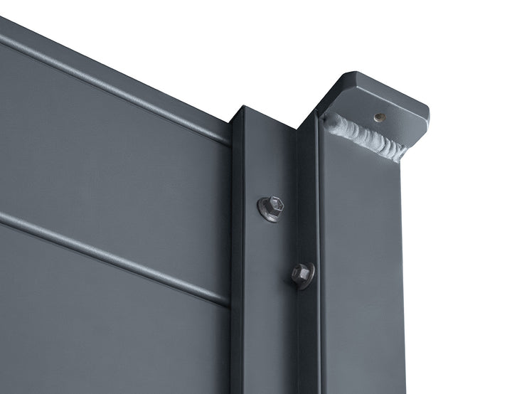 Baltic Freestanding Pergola Tongue and Groove Privacy Screen, Size: 0.849m, Colour: Charcoal
