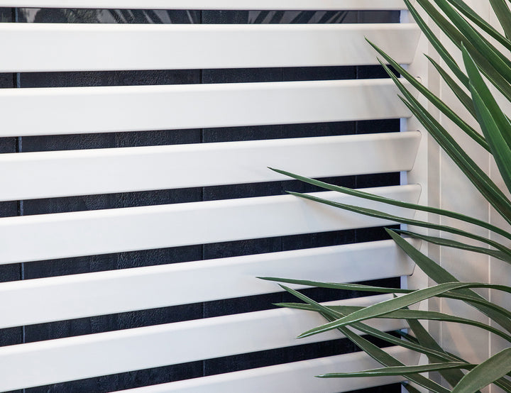 Waihi&Hahei Aluminium Pergola Shutter Wall - 0.93m, Colour: White