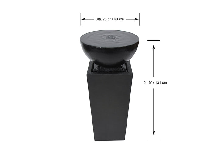 Zen Fountain, Colour: Black,