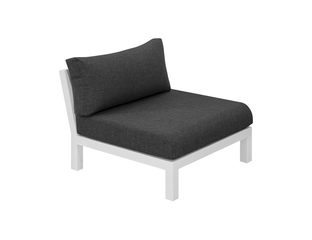 Newport Aluminium Outdoor Armless Chair, Colour: Grey