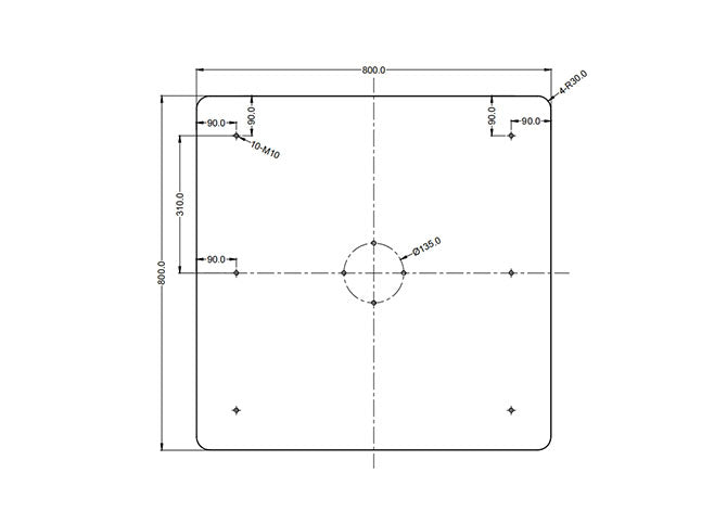 3m/5m-Steel umbrella base-100kg