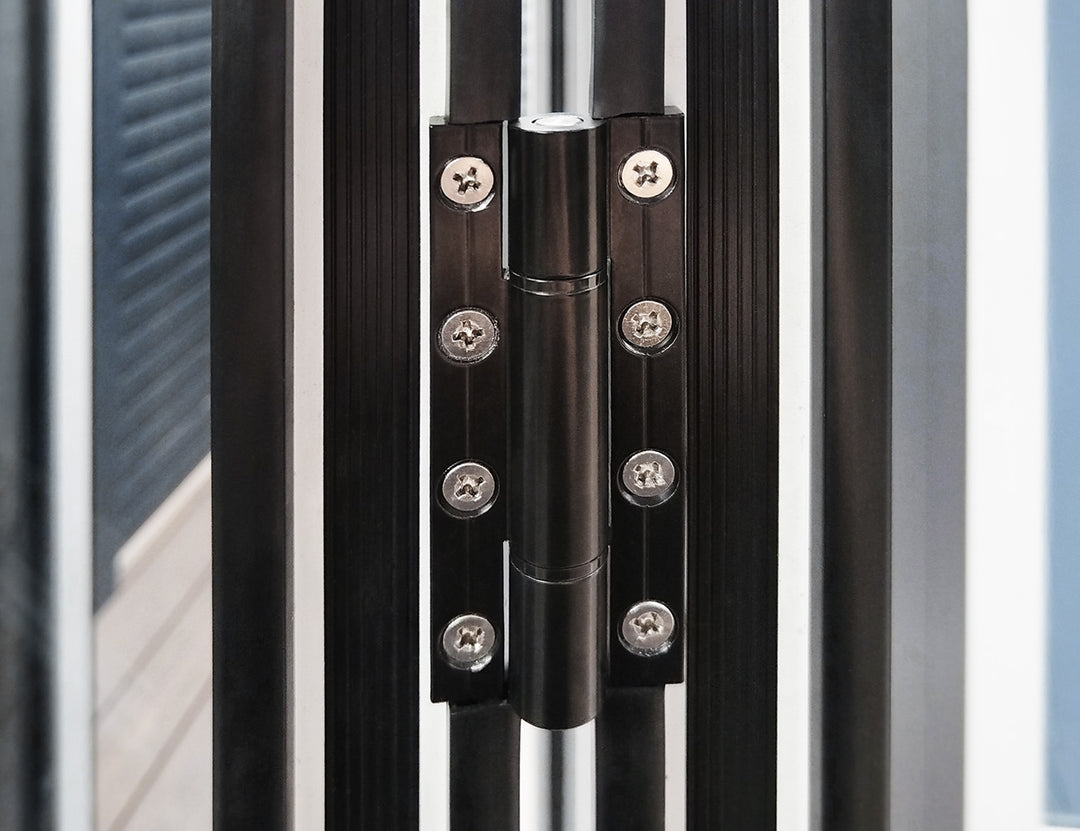 Caribbean Freestanding Pergola Bifold Glass Door, Size: 2.5m, Colour: Black