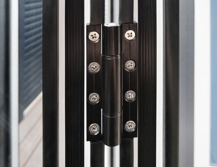 Caribbean Freestanding Pergola Bifold Glass Door, Size: 2.5m, Colour: Black