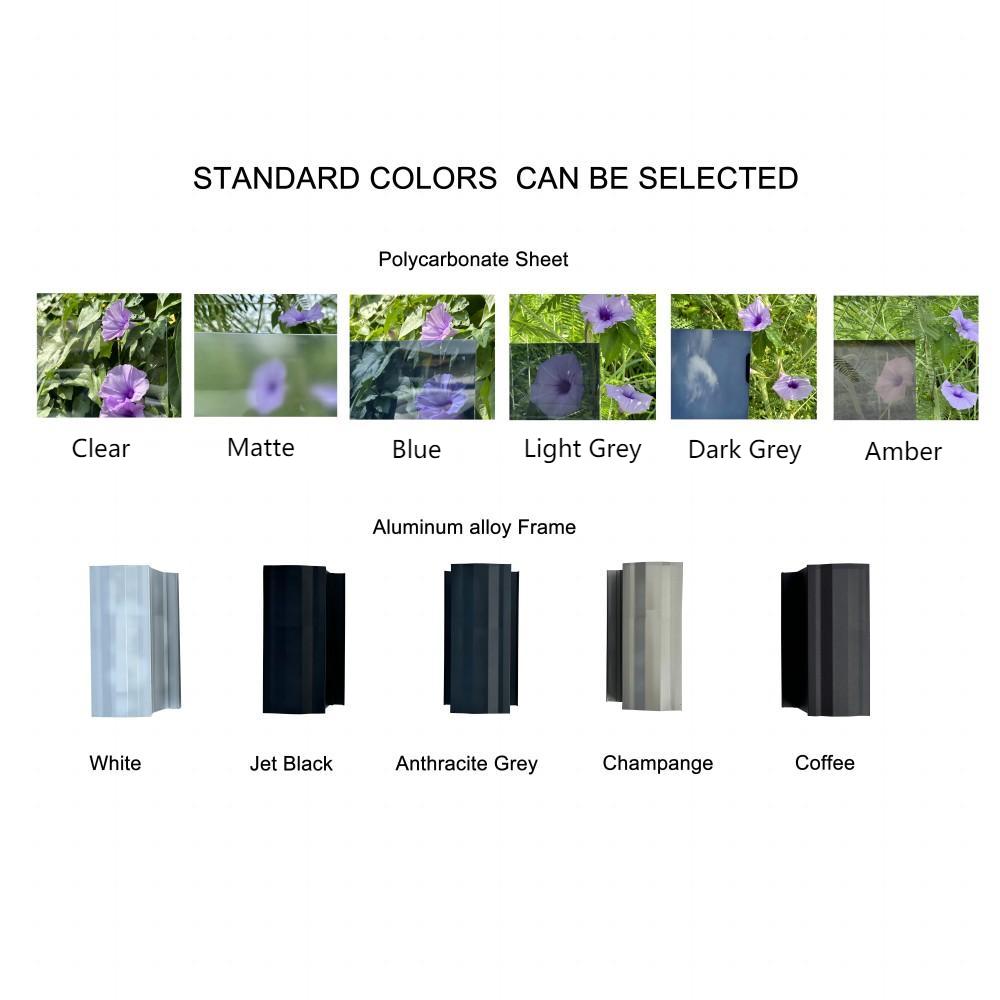 Urban Wall Mounted Patio Cover Collection, Size: 3 x 3m, Colour: White / Light Grey