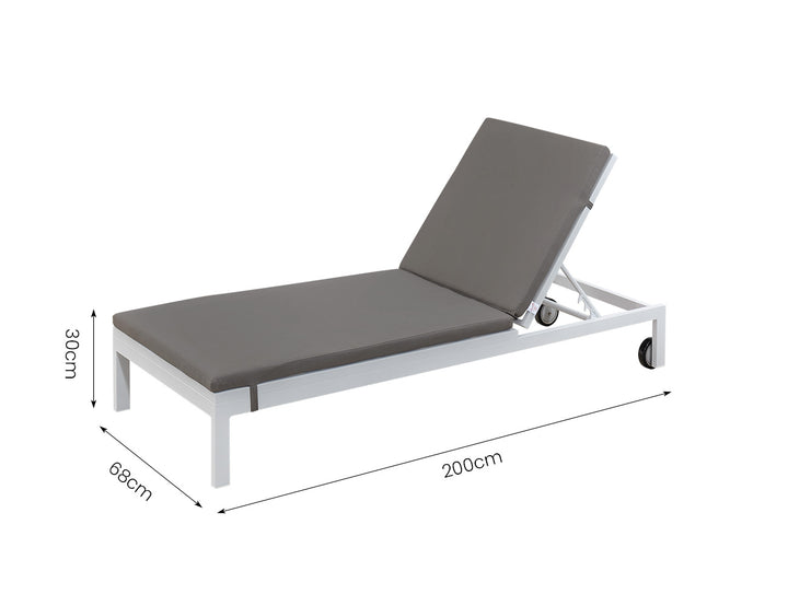 Condor Sunbrella Sun Lounger, Colour: Taupe,