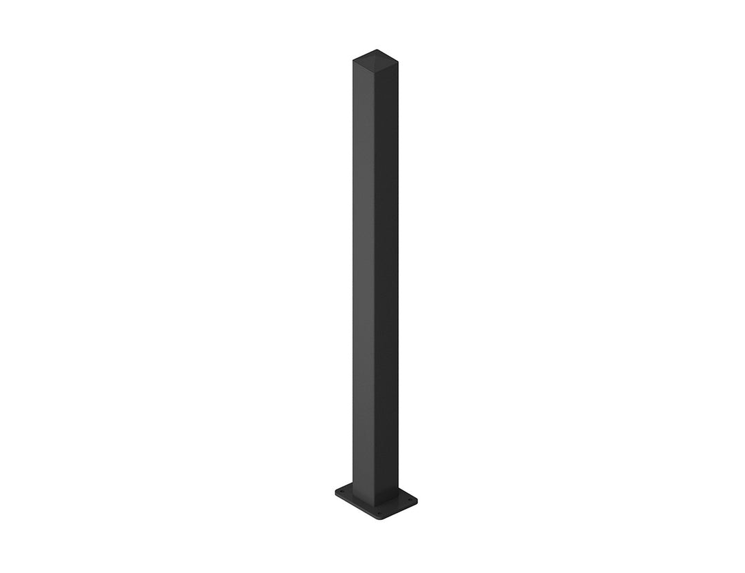 Aluminium Privacy Fence Post, Size: 1.9m, Colour: Black