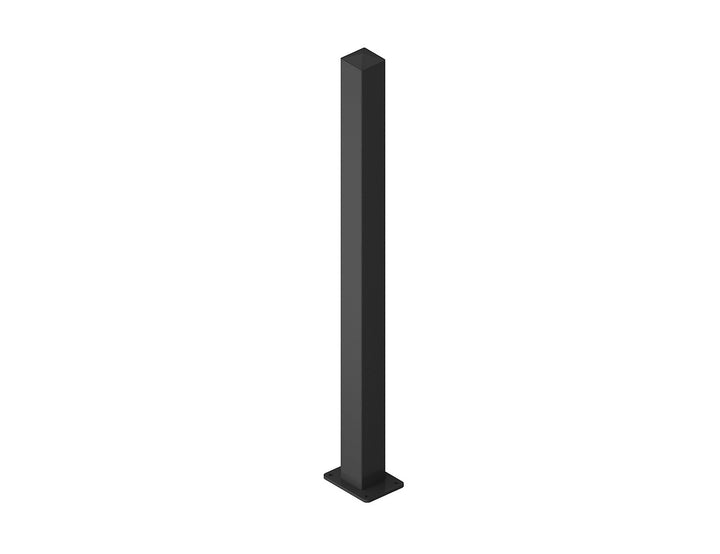 Aluminium Privacy Fence Post, Size: 1.9m, Colour: Black