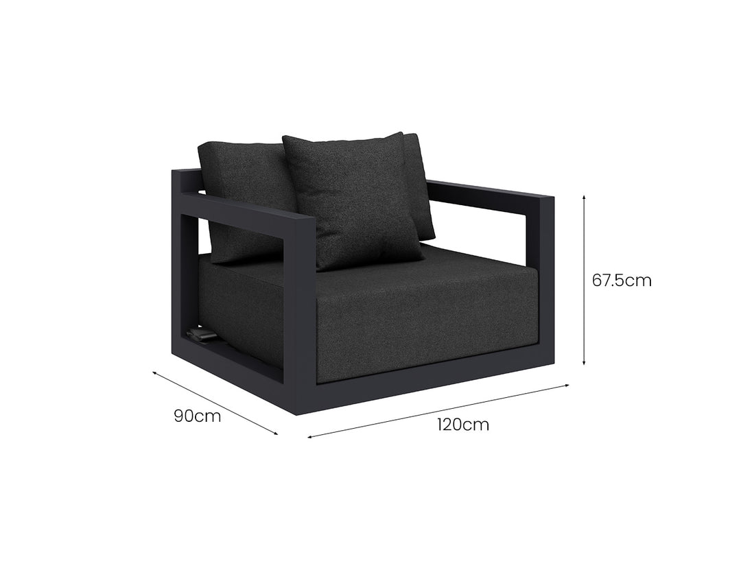 Ibis 2.0 Outdoor Lounge Sofa Set - 4pcs, ,