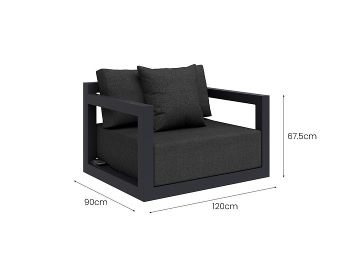 Ibis 2.0 Outdoor Lounge Sofa Set - 4pcs, ,