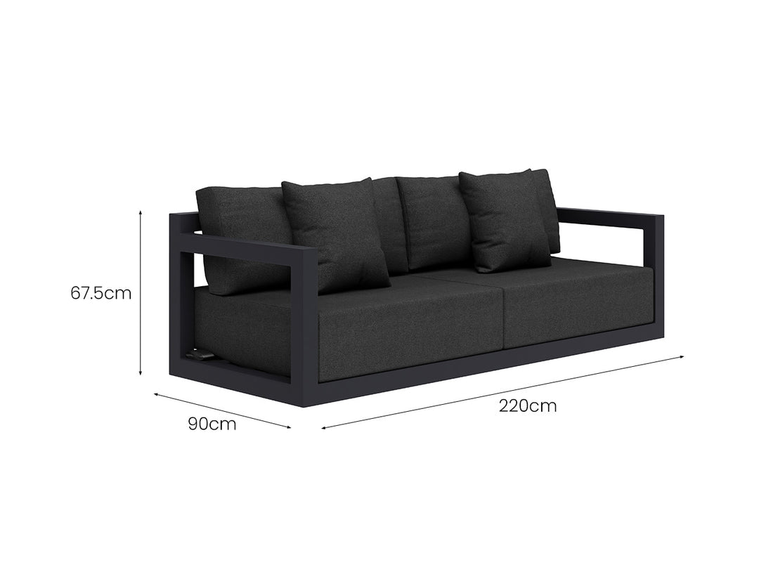 Ibis 2.0 Outdoor Lounge Sofa Set - 2pcs, ,