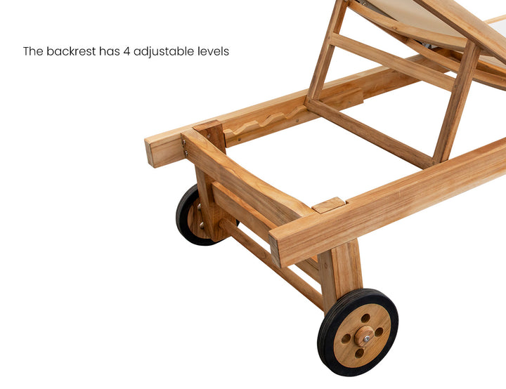 Minnie Sun Lounger colour:White