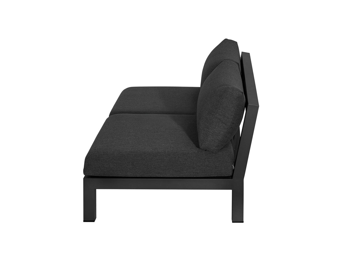 Newport Aluminium Outdoor Loveseat, Colour: Grey
