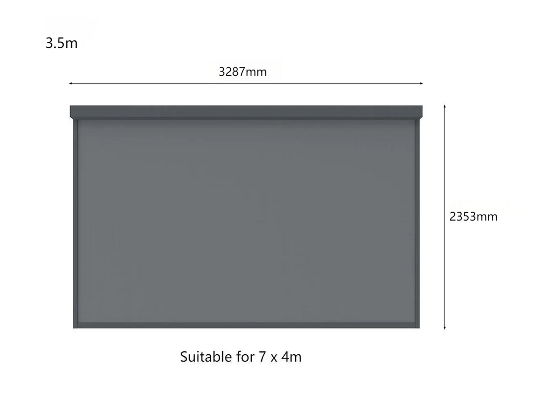 Caribbean Freestanding Pergola Motorised Blind Color: Black