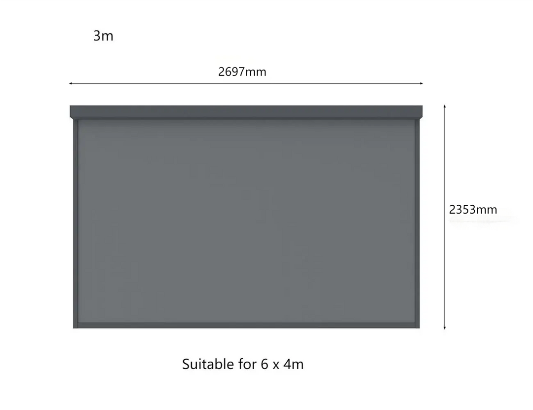 Caribbean Freestanding Pergola Motorised Blind Color: Black