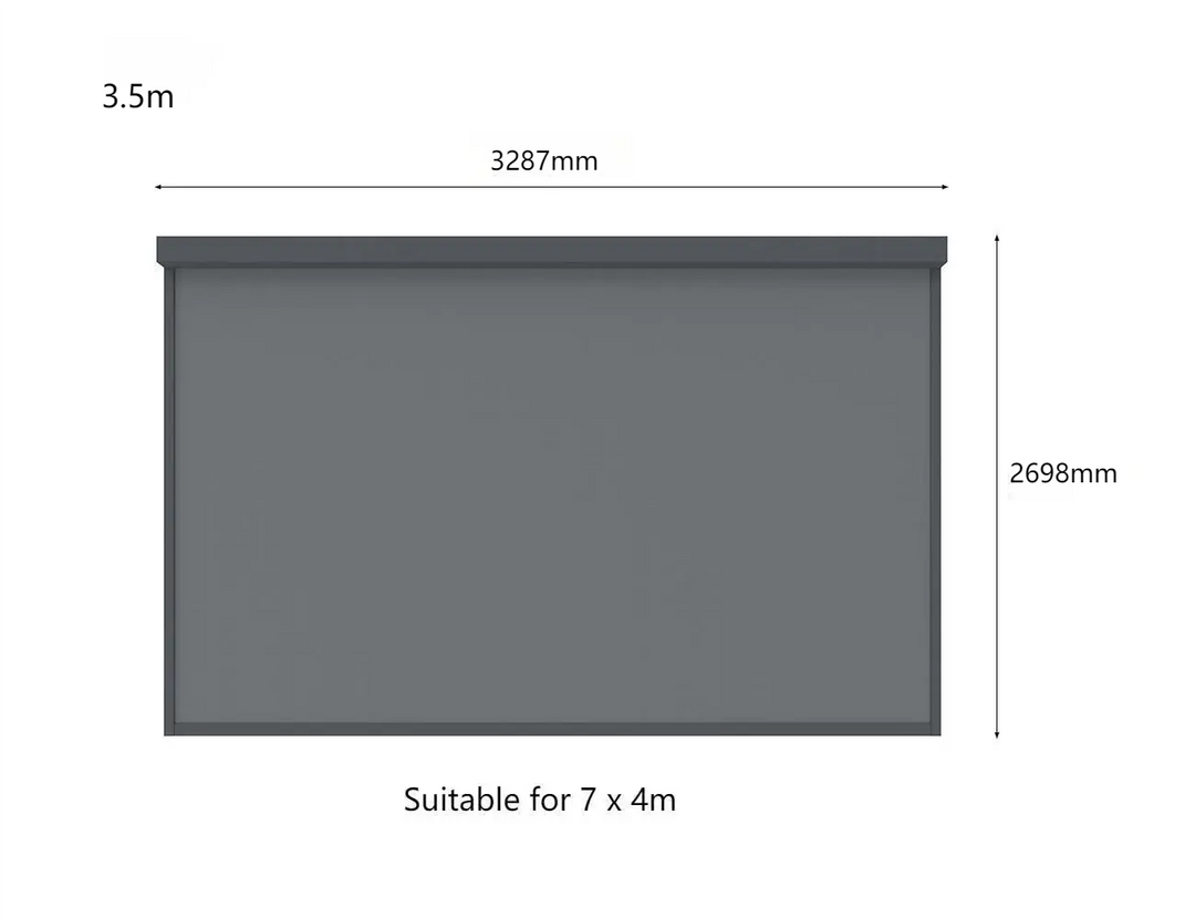 Caribbean Wall Mounted Pergola Motorised Blind Color: Black