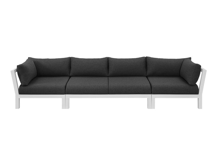 Newport Aluminium Outdoor Loveseat Sofa Set - 4 Seat