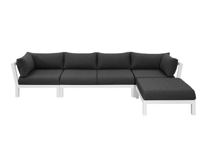 Newport Aluminium Outdoor Loveseat Sofa Set - 5 Seat