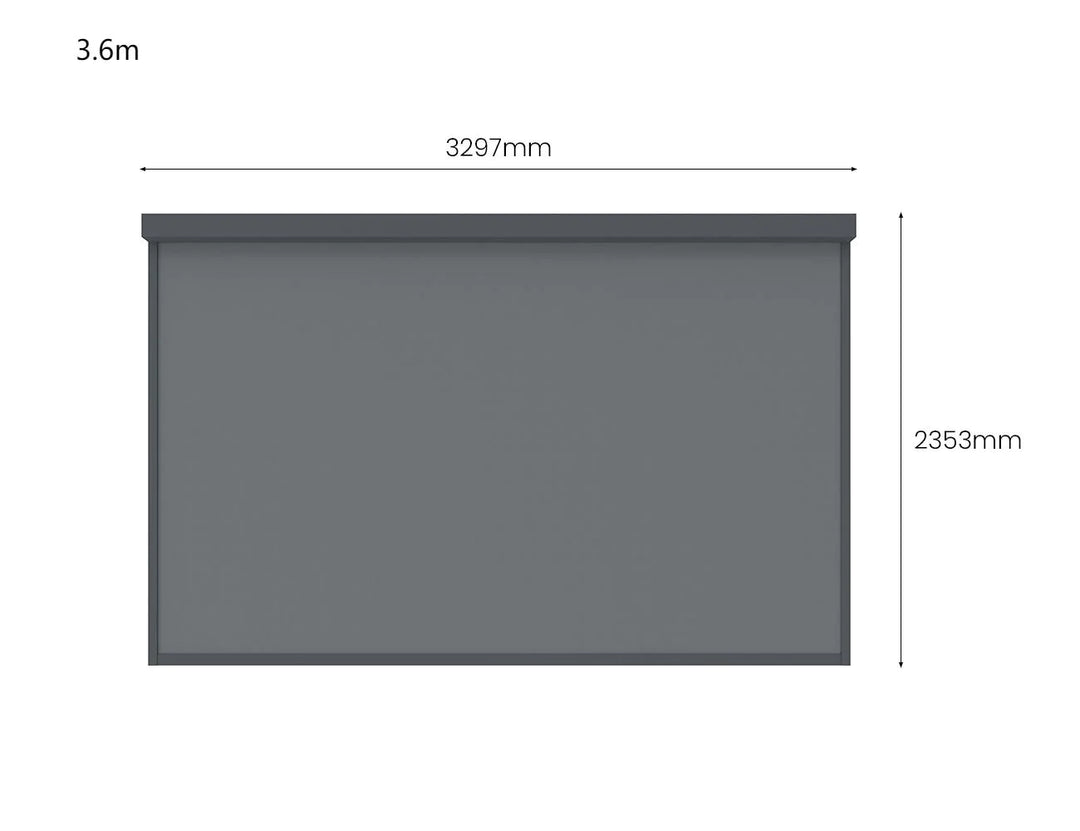 Caribbean & Atlantic Freestanding & Caspian Series Pergola Retractable Shade Blind 2.0, Size: 2.5m, Colour: Black