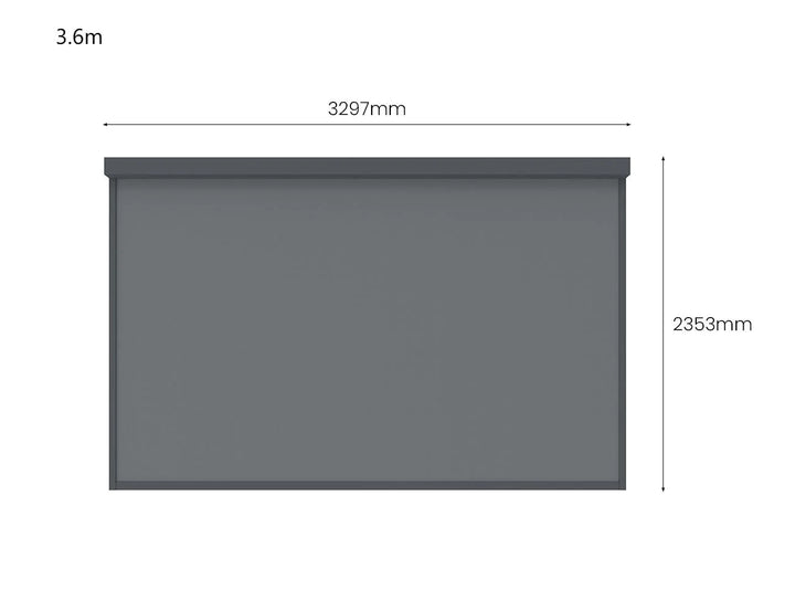Caribbean & Atlantic Freestanding & Caspian Series Pergola Retractable Shade Blind 2.0, Size: 2.5m, Colour: Black