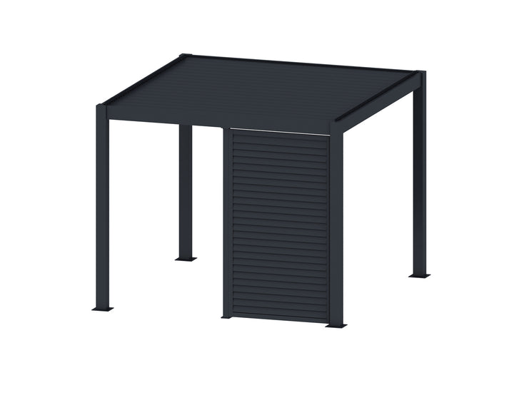 Waihi&Hahei Pergola Shutter Wall, Size: 0.894m, Colour: Charcoal