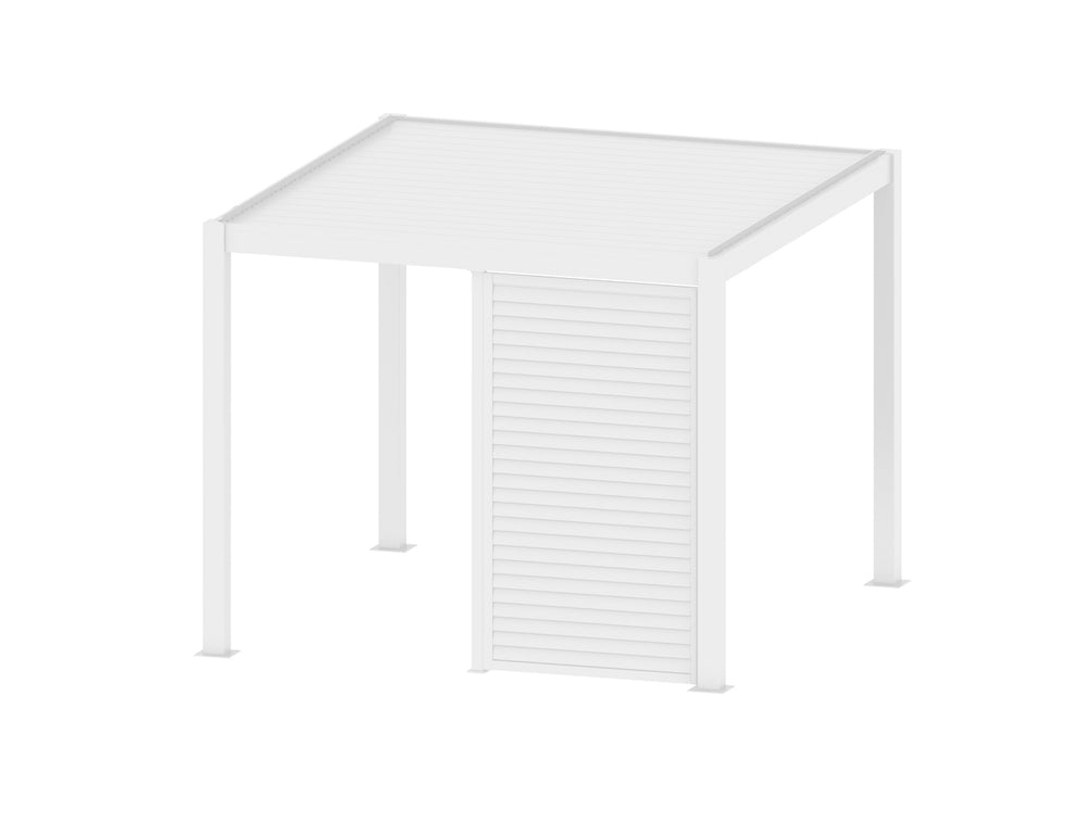Waihi&Hahei Pergola Shutter Wall, Size: 0.894m, Colour: White