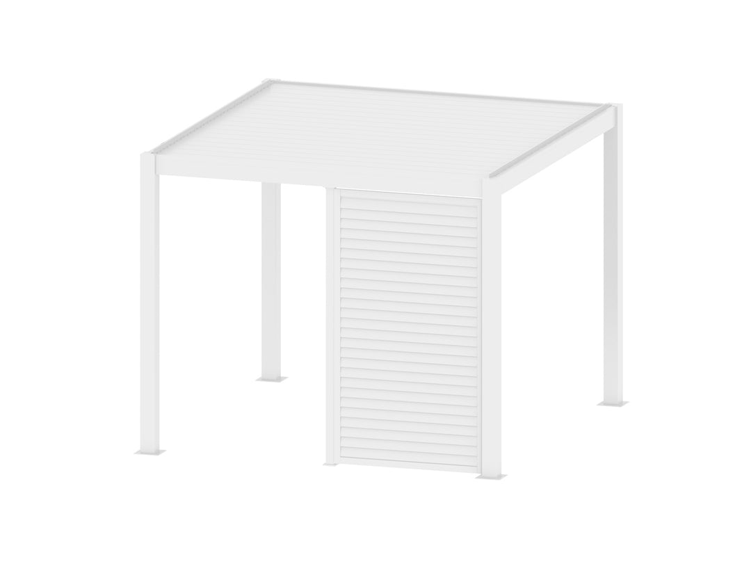 Waihi&Hahei Pergola Shutter Wall, Size: 0.894m, Colour: White