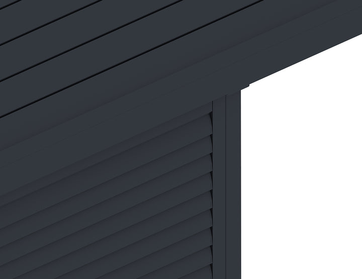 Waihi&Hahei Pergola Shutter Wall, Size: 0.894m, Colour: Charcoal