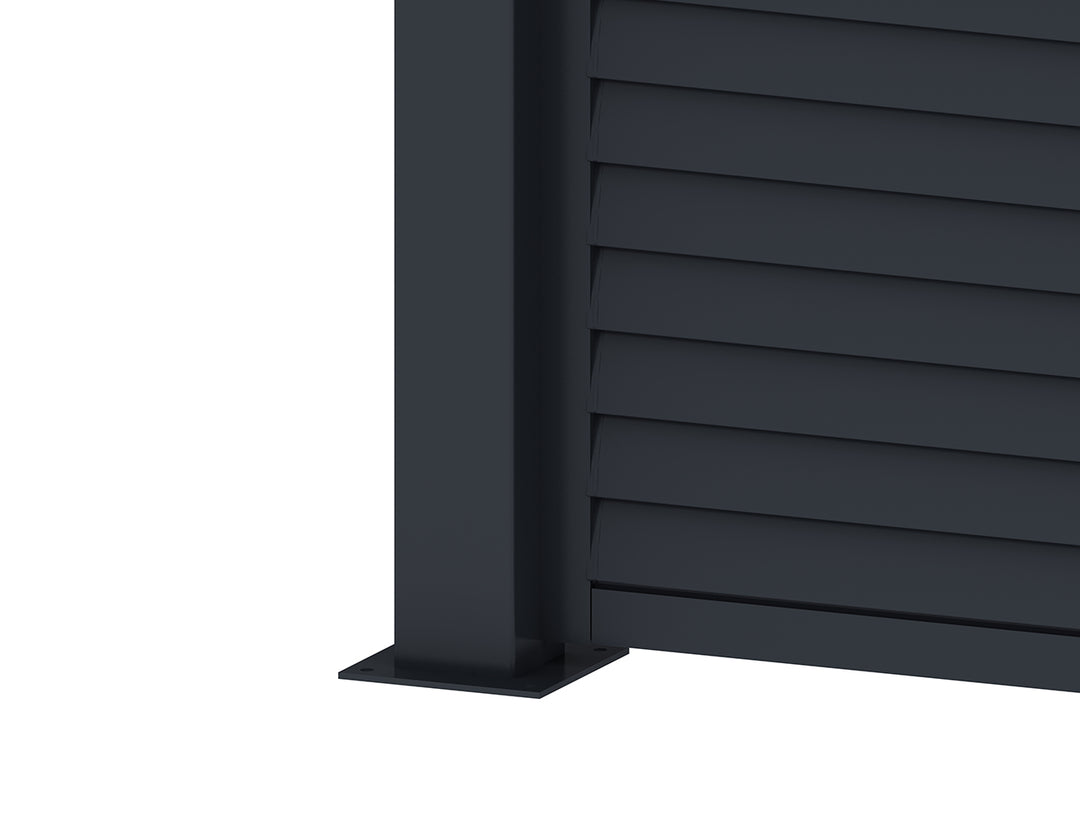 Waihi&Hahei Pergola Shutter Wall, Size: 0.894m, Colour: Charcoal