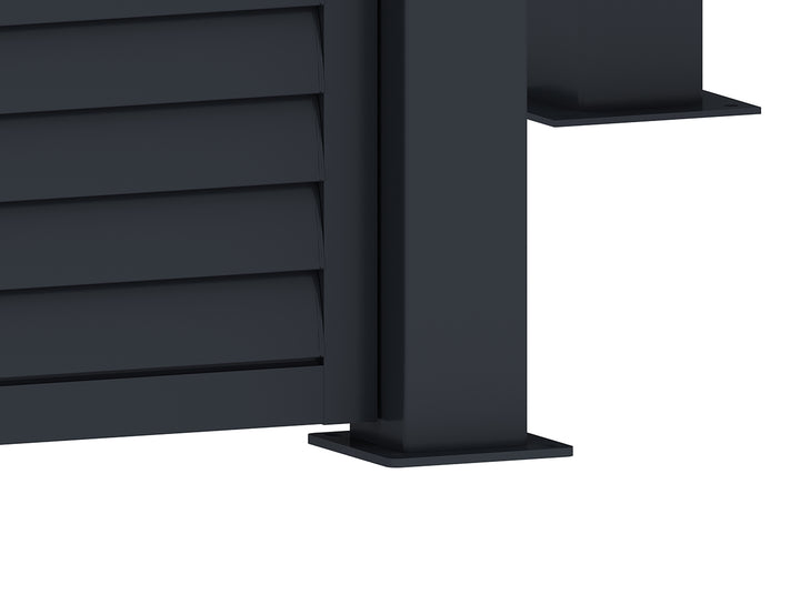 Waihi&Hahei Pergola Shutter Wall, Size: 0.894m, Colour: Charcoal