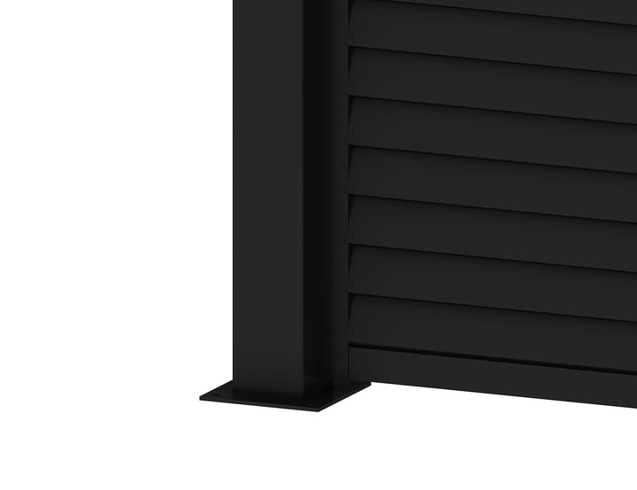 Baltic Wall Mounted Pergola Shutter Wall, Size: 0.74m, Colour: Black