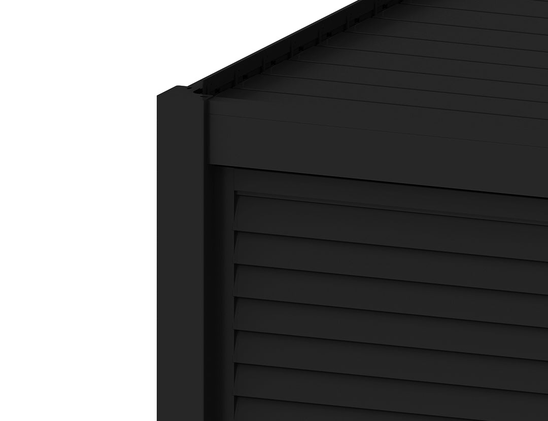 Baltic Wall Mounted Pergola Shutter Wall, Size: 0.74m, Colour: Black