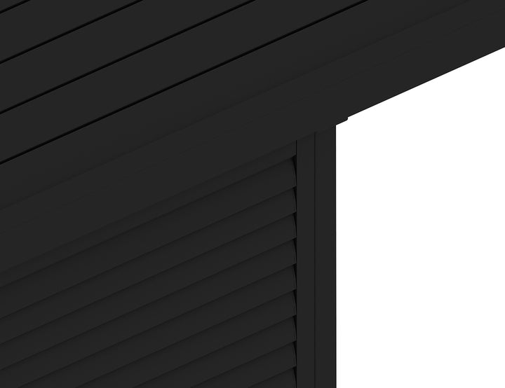 Baltic Wall Mounted Pergola Shutter Wall, Size: 0.74m, Colour: Black