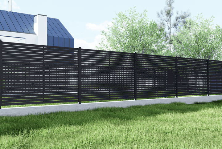 Aluminium Slat Privacy Fence Panel - Horizontal