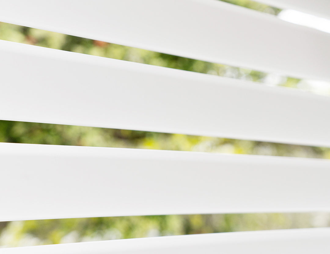 Waihi&Hahei Aluminium Pergola Shutter Wall - 0.93m, Colour: White