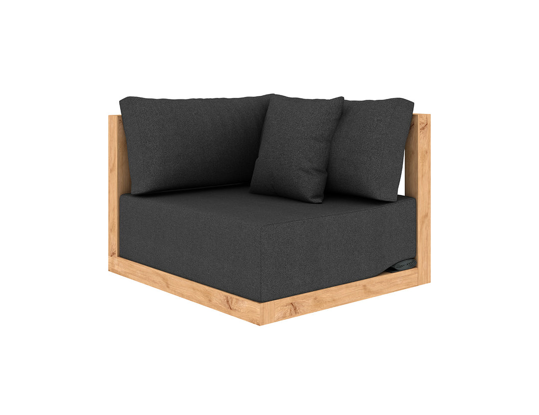 Ibis Outdoor Teak Corner Sofa Sectional U-Shape Set - 8 Seat