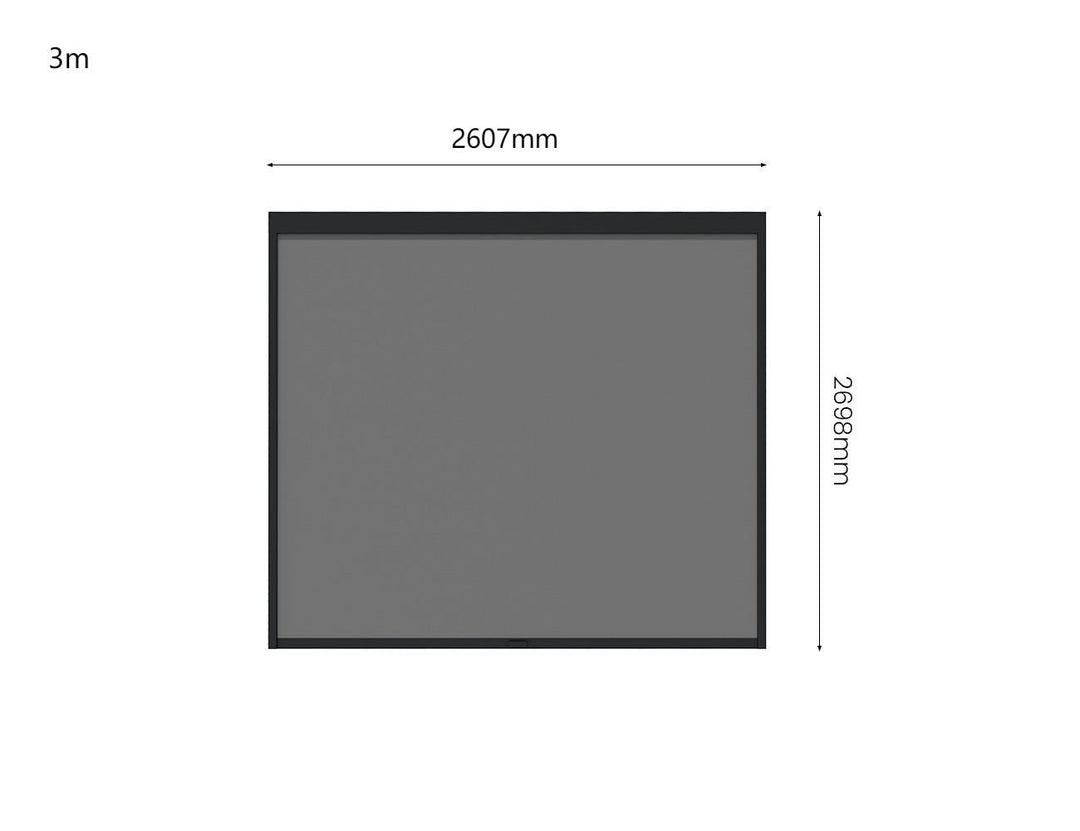 Tasman Wall Mounted Pergola Retractable Shade Manual Blind, Size: 3.7m, Colour: Charcoal