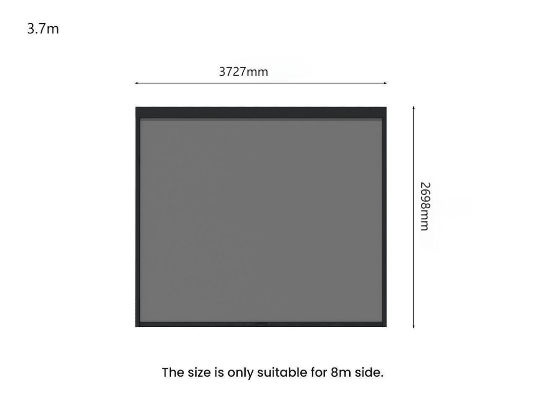 Tasman Wall Mounted Pergola Motorised Blind Color: Black