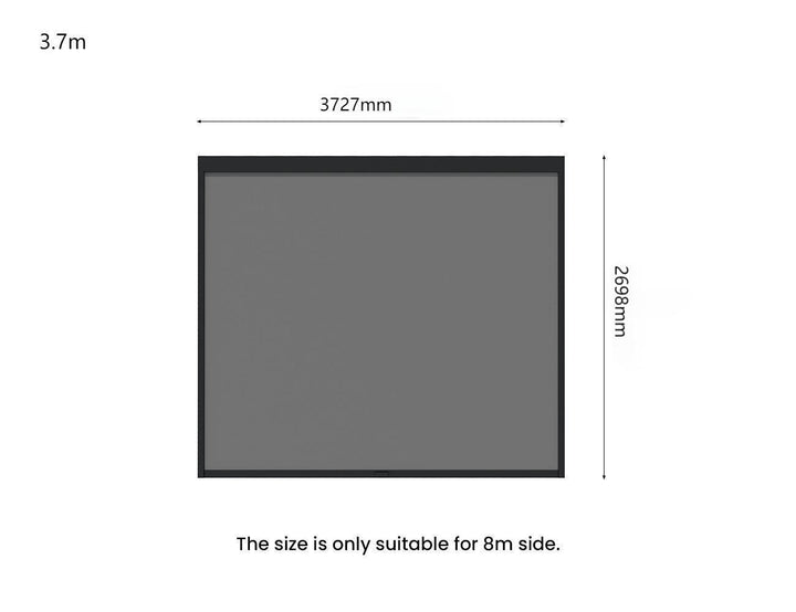 Tasman Wall Mounted Pergola Motorised Blind Color: Black