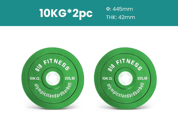 10kg Olympic Bumper Weight Plates X 2 Pieces, ,