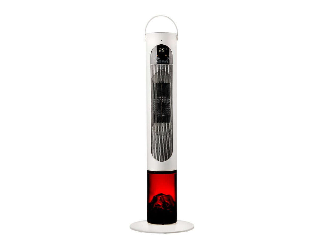 2000w Tower Fan Heater With 3d Flame Effect, ,
