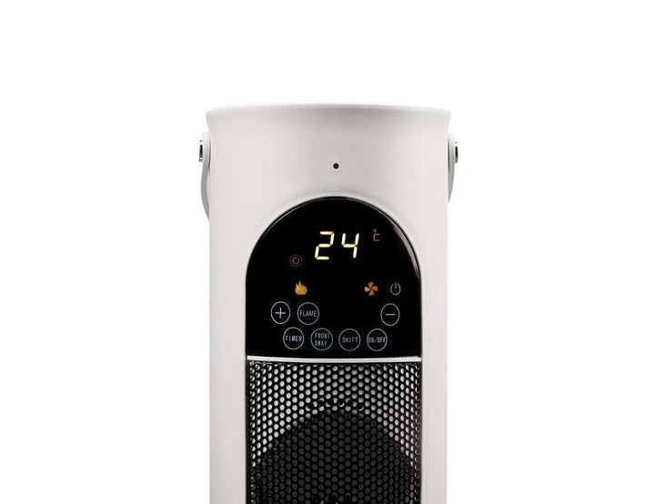 2000w Tower Fan Heater With 3d Flame Effect, ,